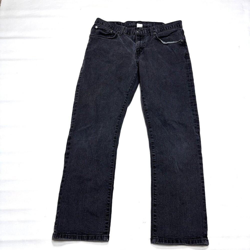 Eddie Bauer Men's Relaxed Fit Black Denim Jeans Size 34x30 (Actual 34x28.5)